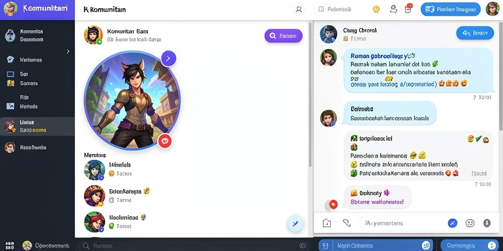 Tampilan grafis yang menarik dan penuh warna.