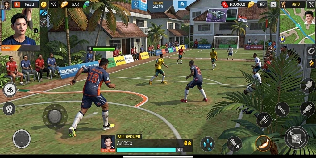 Tampilan utama game dengan karakter yang unik.