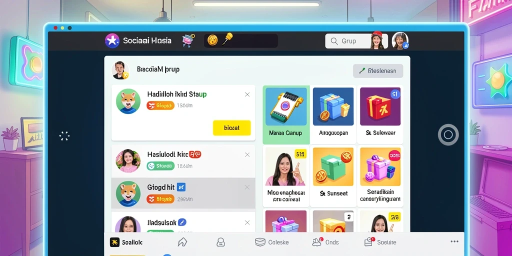 Tampilan awal aplikasi QT777 yang memukau.