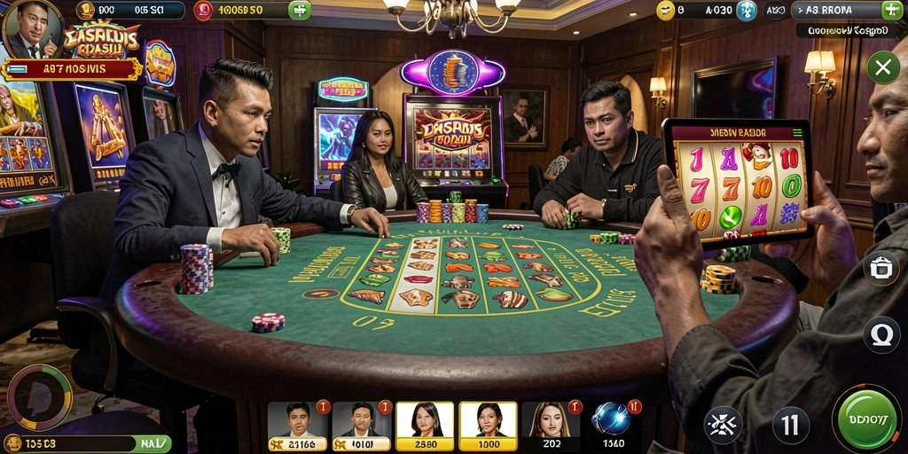 Tampilan permainan slot yang menarik dan berwarna.
